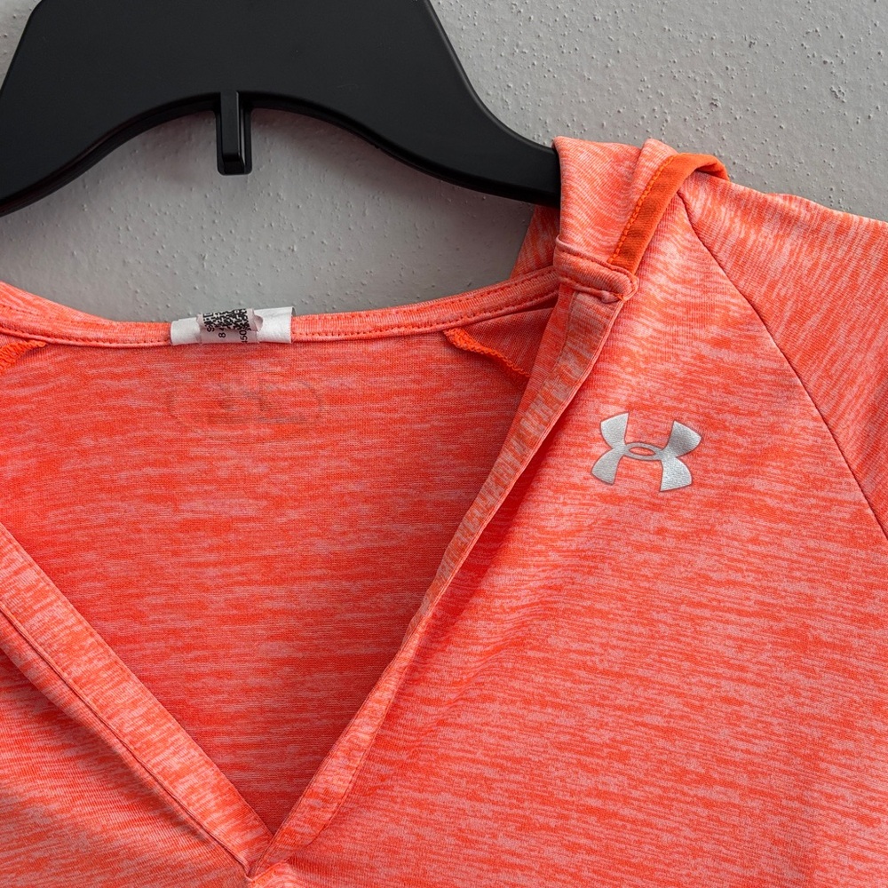 Under Armour Women's Bright Orange Hoodie - Picture 6 of 11